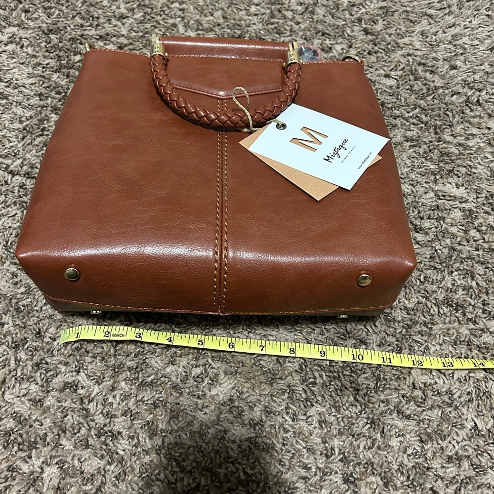 Miztique leather satchel